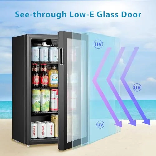 COMFEE' 93L Under Counter Beverage Fridge, Holds Up to 115 Cans