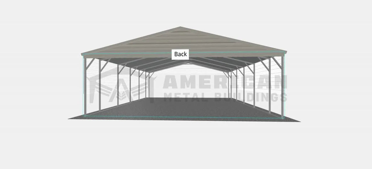 24x25x8 Steel Carport