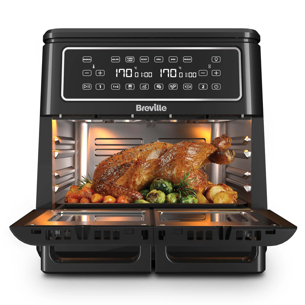 Breville Halo Flexi Dual Air Fryer Oven 11L 2400W