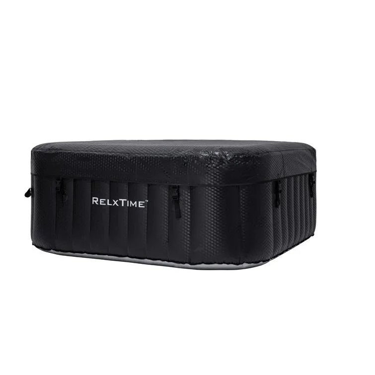 ZACHVO 120 Volt 3 – Person 120 – Jet Square Inflatable Hot Tub in Black