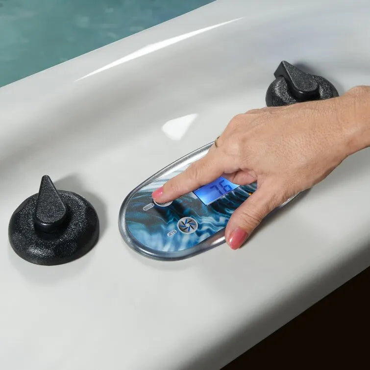 Revive LS 6 Person 86 Stainless Jet Lounger Hot Tub with Heater and Ozone