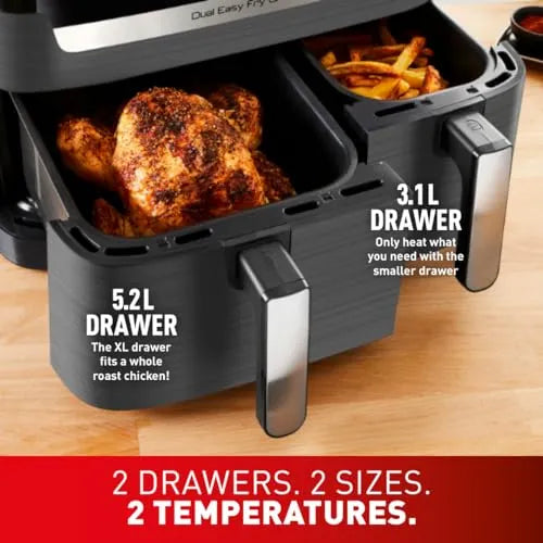Tefal Easy Fry Dual Zone Digital Air Fryer 8.3 L 8-in-1