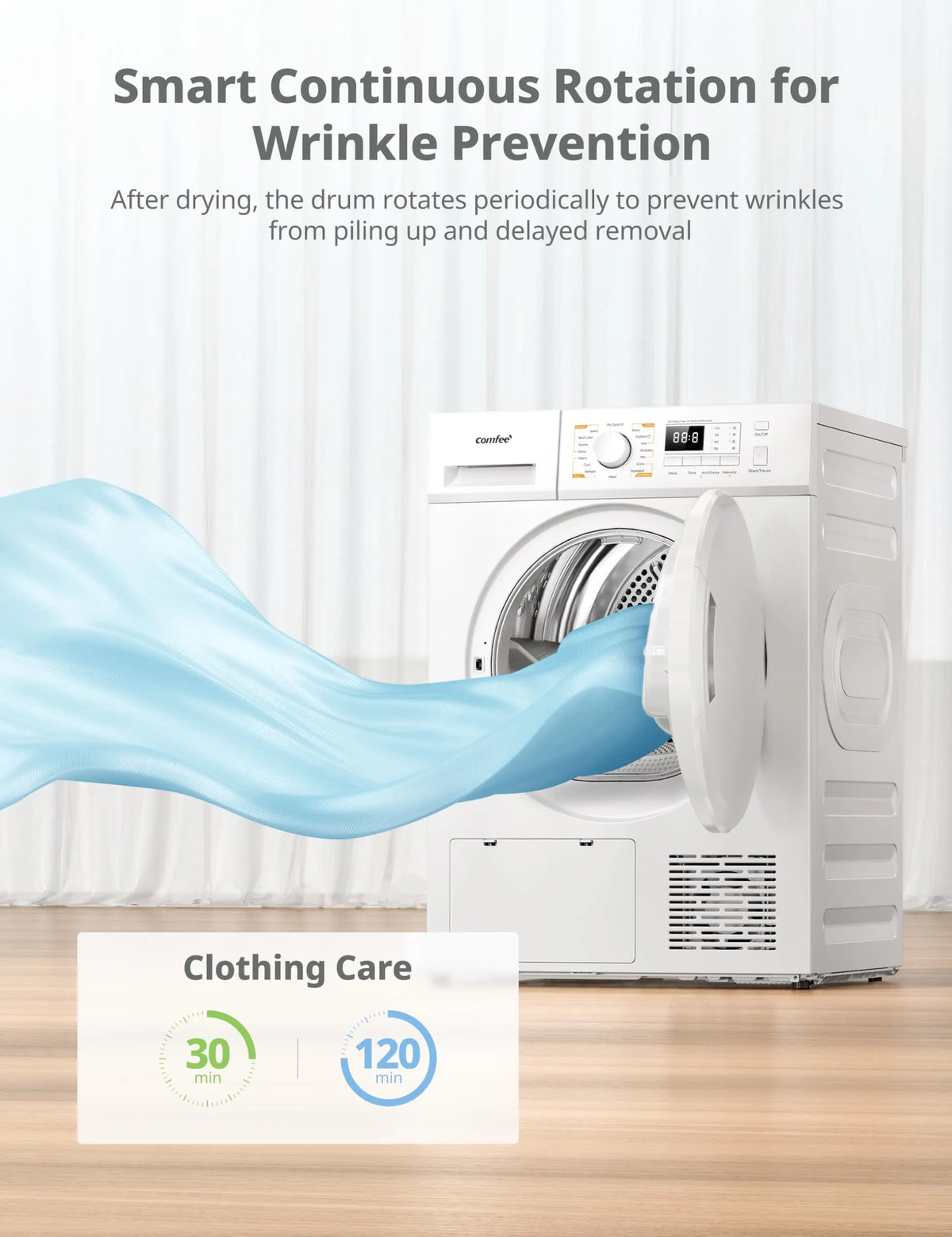 COMFEE' Heat Pump Tumble Dryer 8kg 16 Programmes Class A+