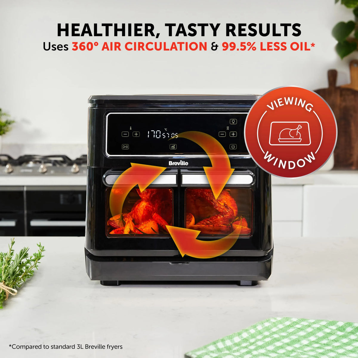 Breville Halo Flexi Dual Air Fryer Oven 11L 2400W