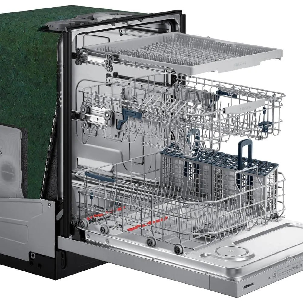 Samsung 24 in. Top Control Tall Tub Dishwasher in Fingerprint Resistant Stainless Steel with AutoRelease, 3rd Rack, 48 dBA