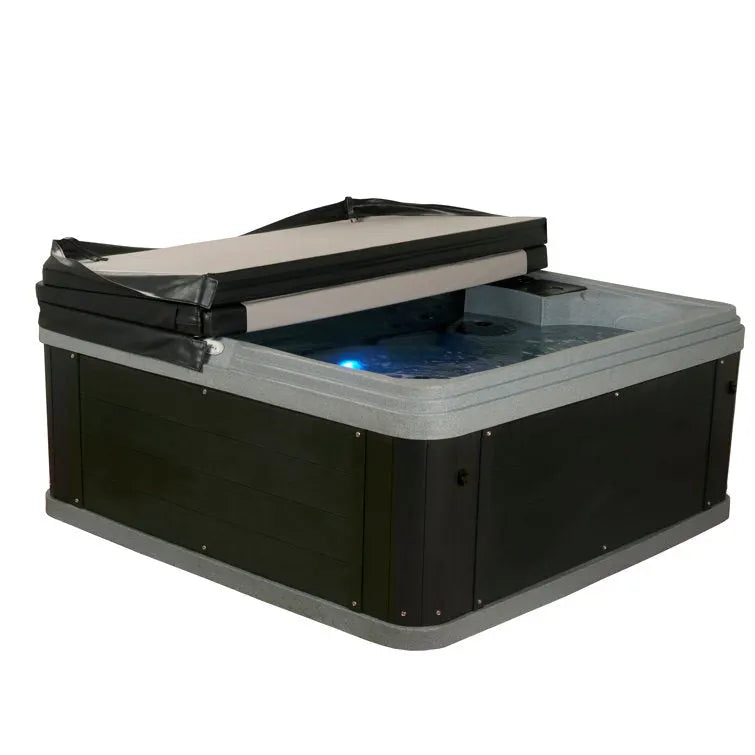 Soothe 7-Person 70 Stainless Jet Hot Tub with True Stainless Heater, Ozone Multi LED Lighting and Ice Bucket