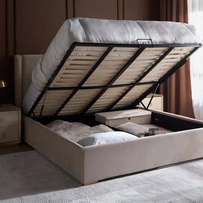 Qubba King Bed with Hydraulic Storage – 180×200 cm