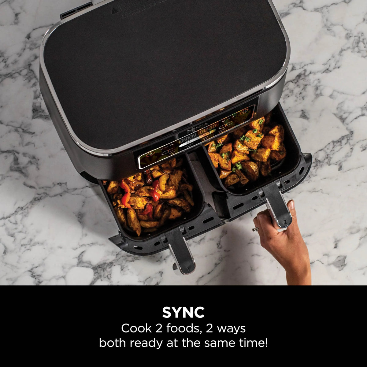 Ninja Foodi Dual Zone Dual Air Fryer 7.6L 4-in-1