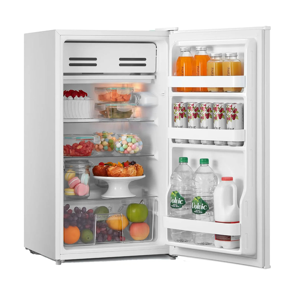 COMFEE' 93L Under Counter Fridge with Freezer, White