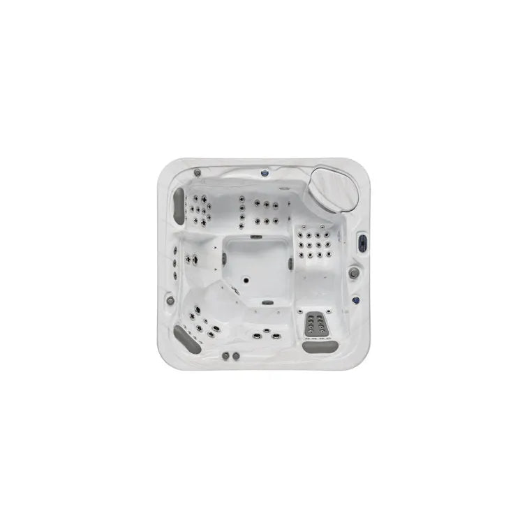 Luxury Spas 77 – Jet Acrylic Square Hot Tub with Ozonator in Gray