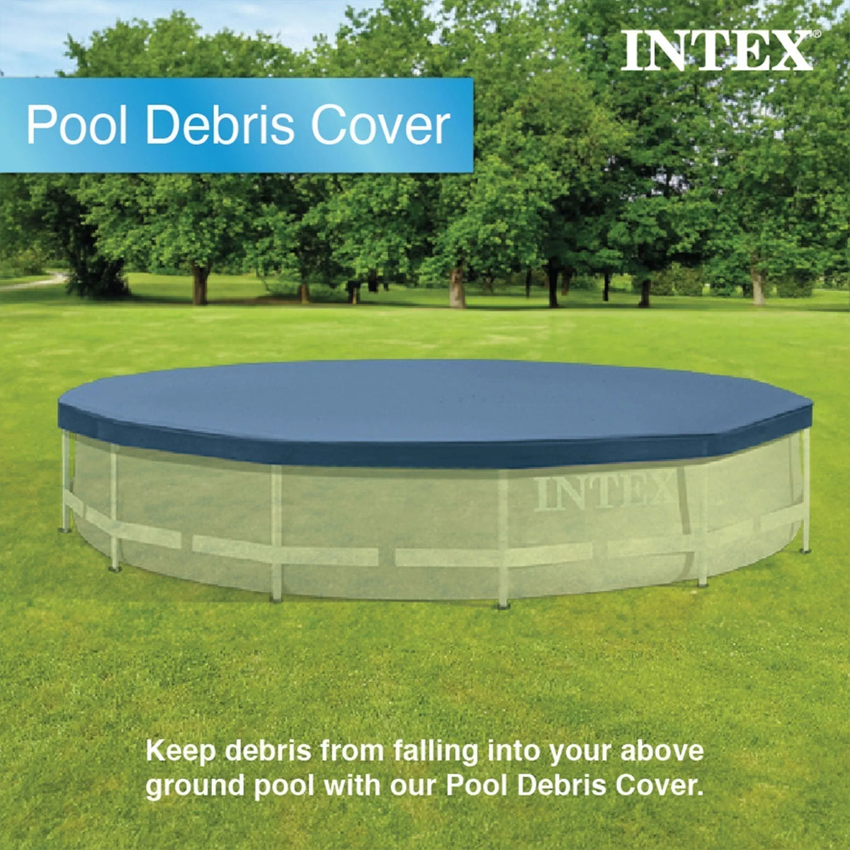 Intex 12′ x 30″ Metal Frame Above Ground Swimming Pool with Filter and Cover