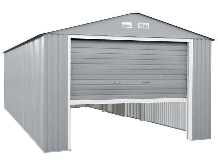 DuraMax 12×26 Light Gray Metal Storage Garage Kit
