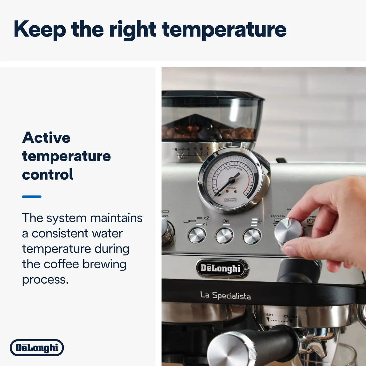 De'Longhi La Specialista Metal Barista Pump Espresso Machine