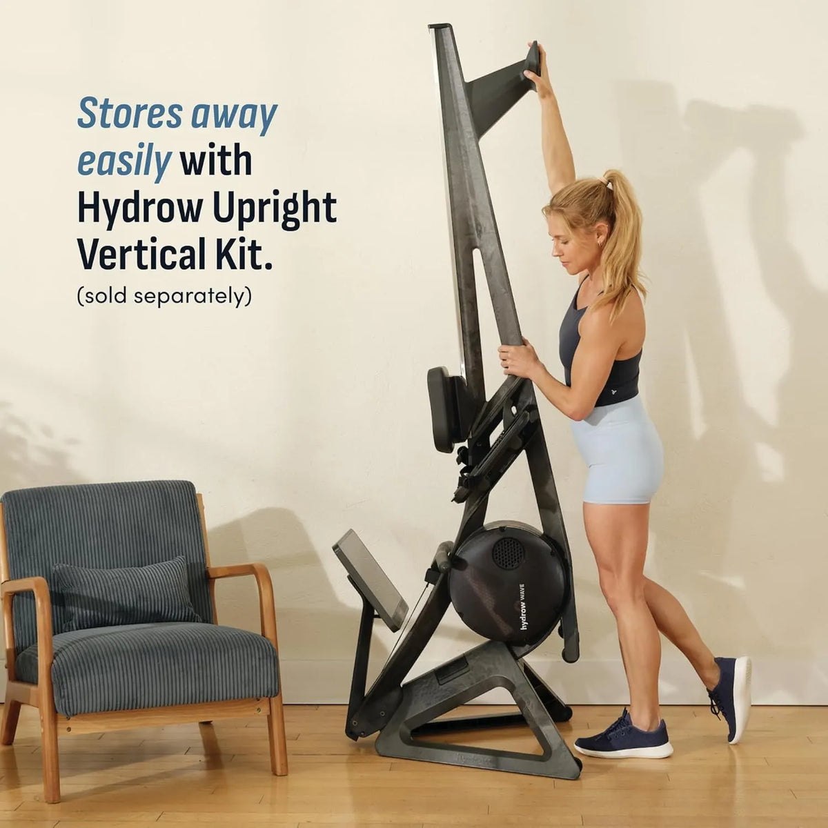 Hydrow Wave Rowing Machine with 16″ HD Touchscreen, Speakers, Foldable, Home Workouts