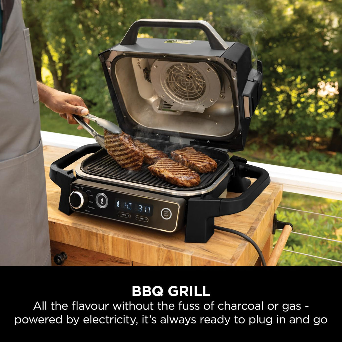 Ninja Woodfire Electric BBQ Grill & Smoker 7-in-1 Outdoor