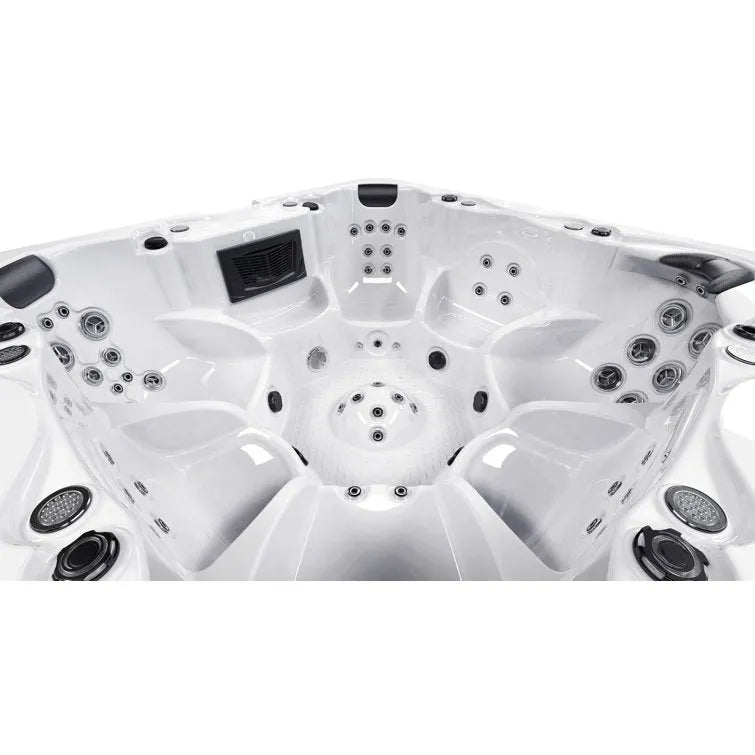 Luxuria Spas 240 Volt 7 – Person 55 – Jet Square Plug & Play Hot Tub with Ozonator and Built-In Speaker