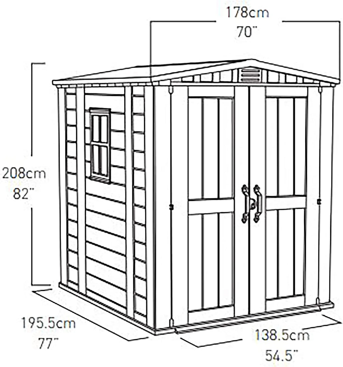 Keter Factor Double Door Plastic Garden Shed