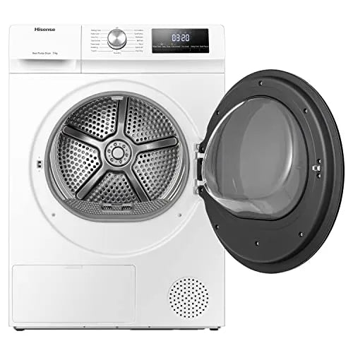 Heat Pump Tumble Dryer 9kg 15 Programmes Auto Dry Steam White 60cm