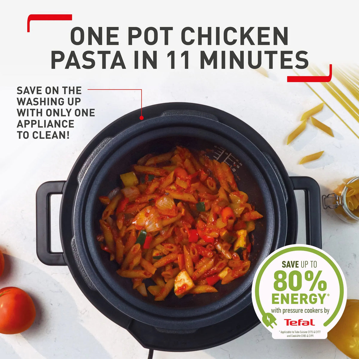Tefal Turbo Cuisine 10-in-1 Multi Pressure Cooker 4.8 L 1000 W