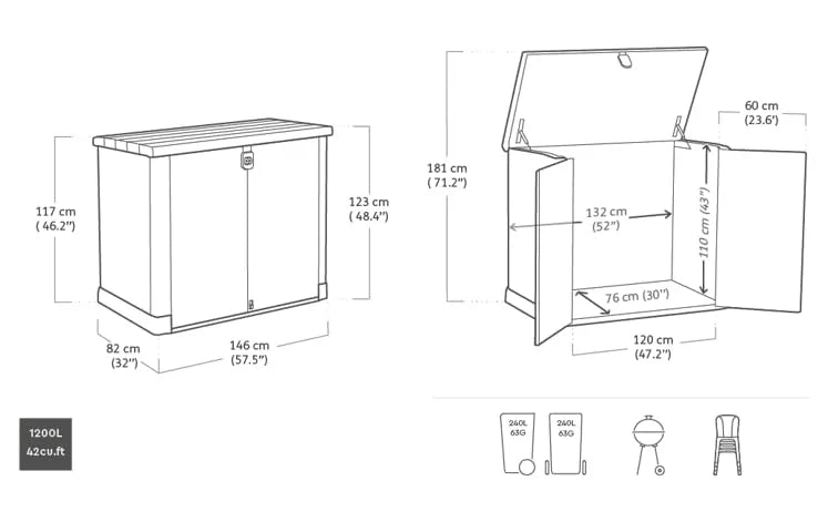 Keter Store-It-Out Pro Weather-Resistant Storage Shed Grey