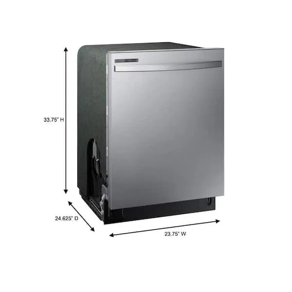 Samsung 24 in. Top Control Tall Tub Dishwasher in Stainless Steel with Stainless Steel Interior Door, 55 dBA