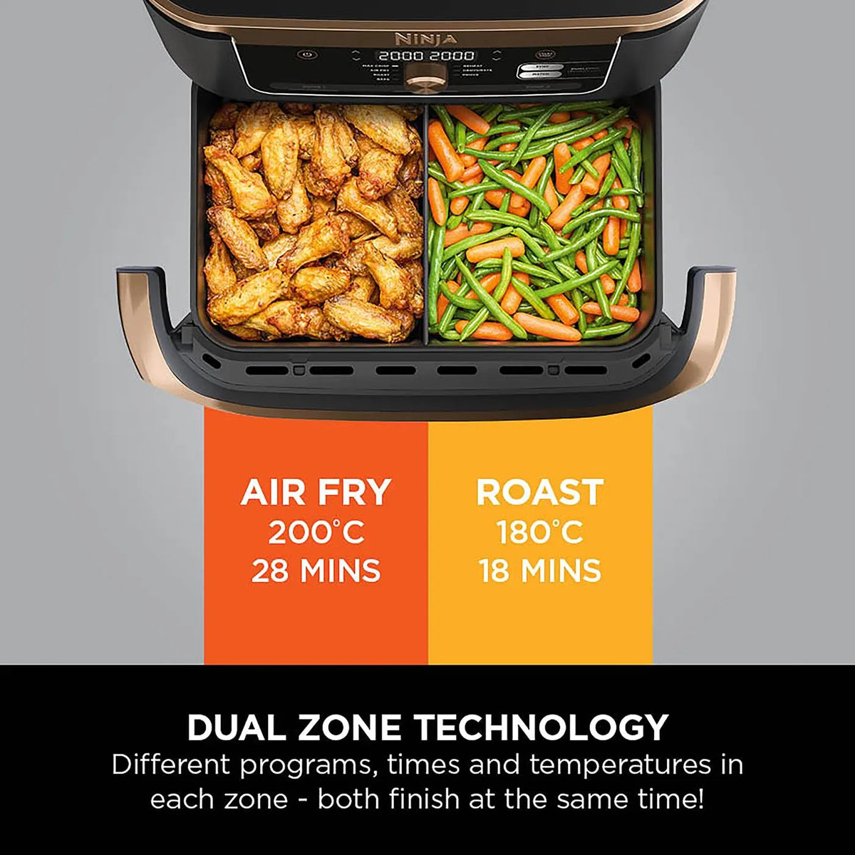 Ninja Foodi FlexDrawer Dual Air Fryer 10.4L 7-in-1