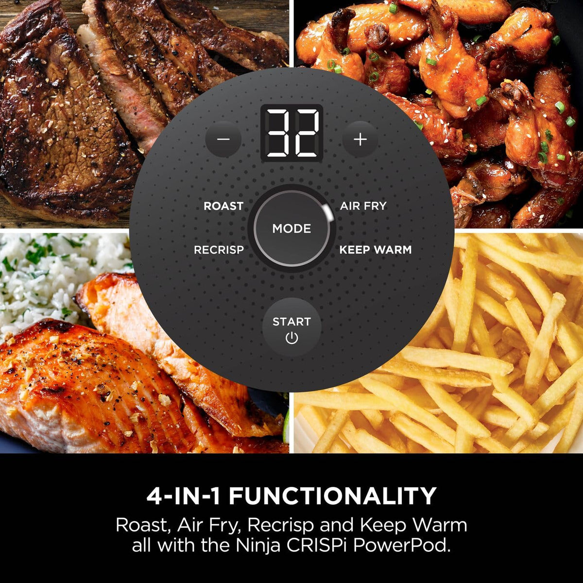 Ninja CRISPi Portable Air Fryer 3.8L 4-in-1 Compact