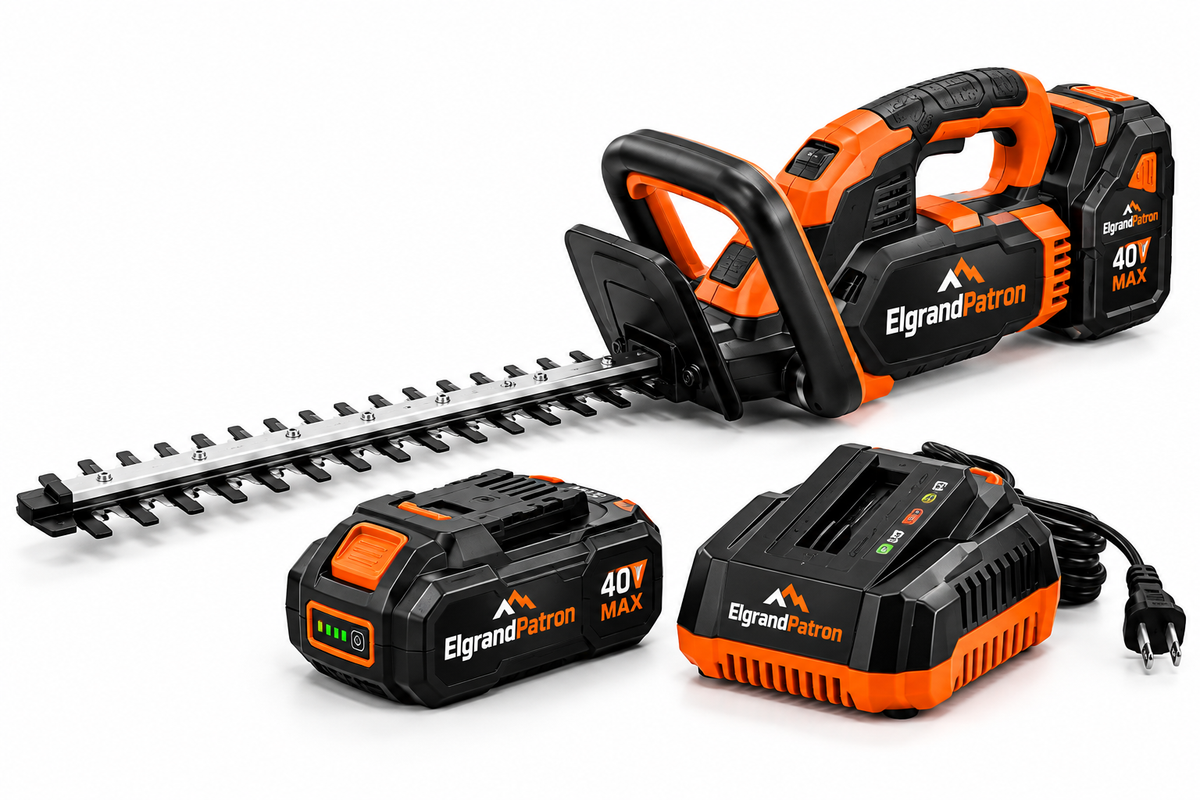 ElgrandPatron TrimMaster 24" Cordless Hedge Trimmer – 40V MAX with Battery