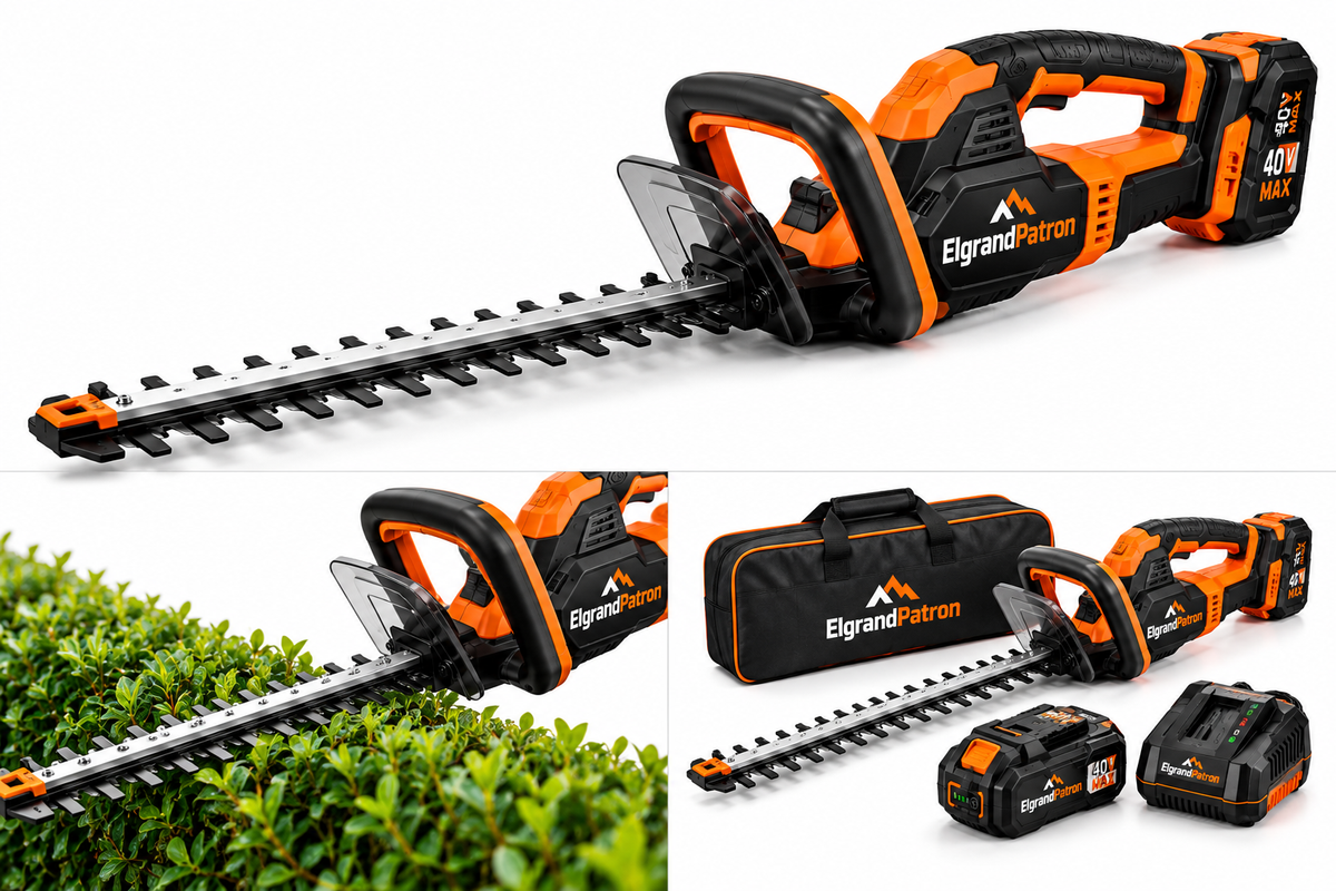 ElgrandPatron TrimMaster 24" Cordless Hedge Trimmer – 40V MAX with Battery