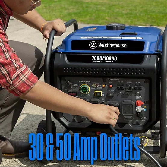 Westinghouse 10,000/7,600-Watt Gasoline Powered Portable Inverter Generator, Remote Start with CO Sensor