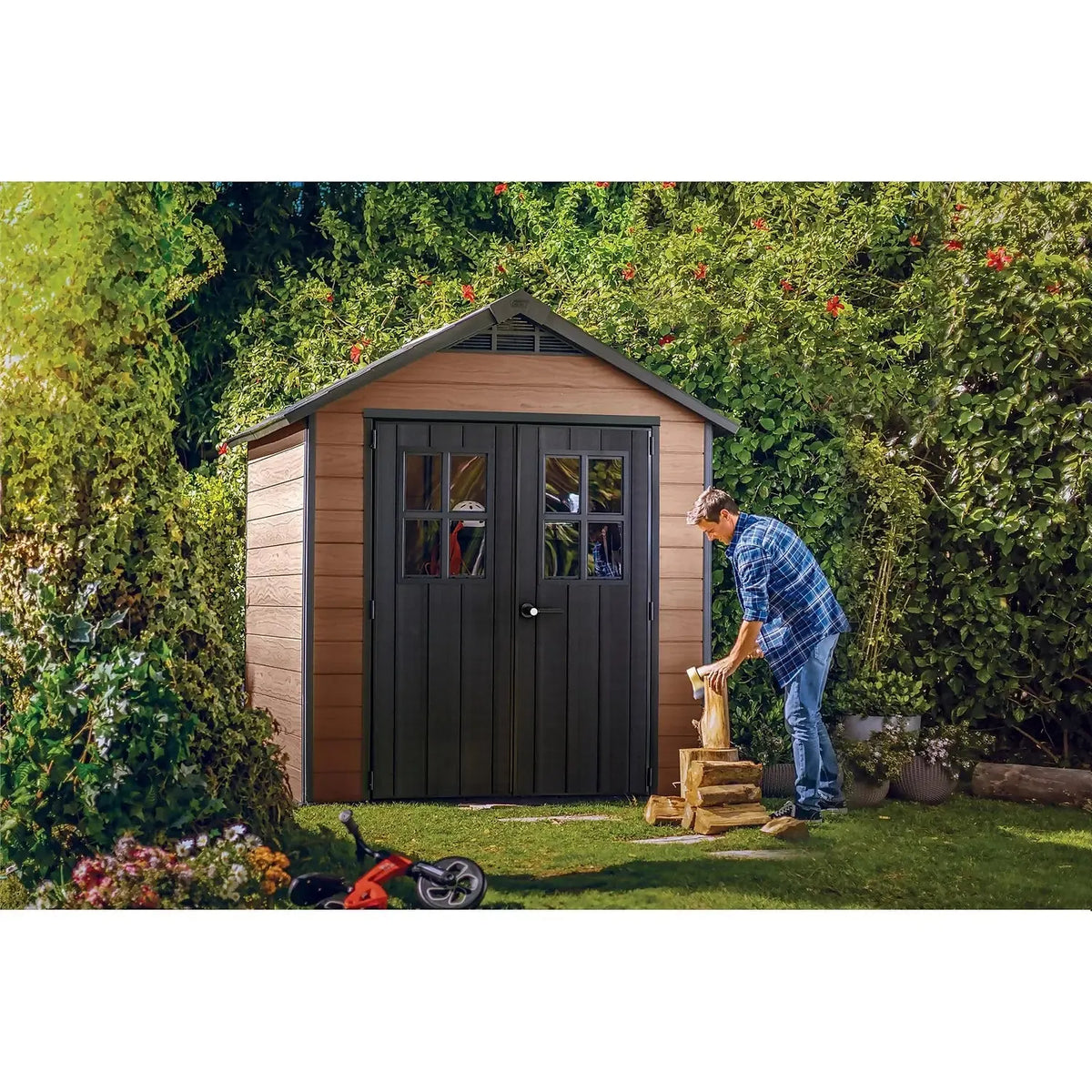 Keter Newton Double Door Plastic Garden Shed