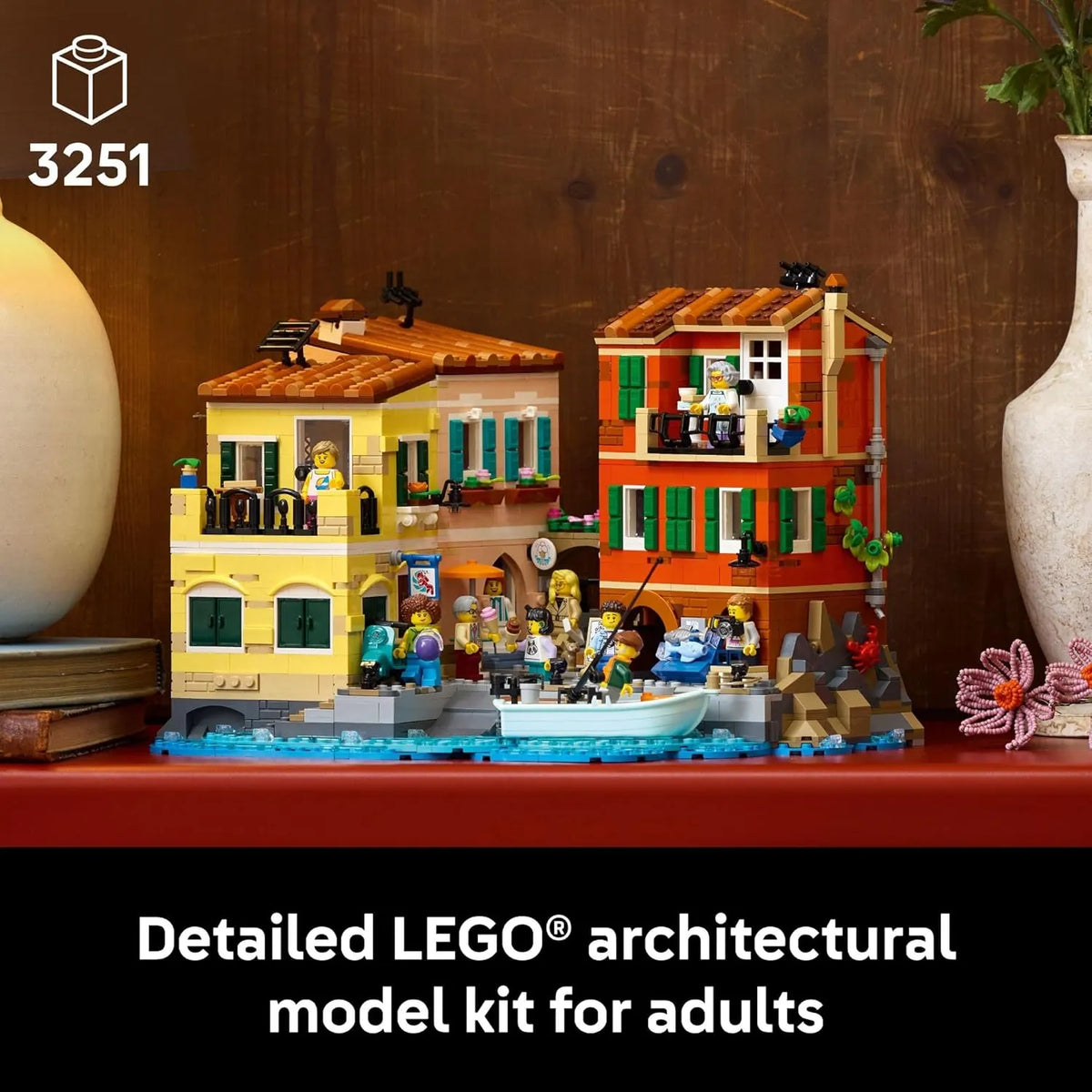 LEGO Ideas Italian Riviera Building Set – DIY Home & Office Decor for Men & Women