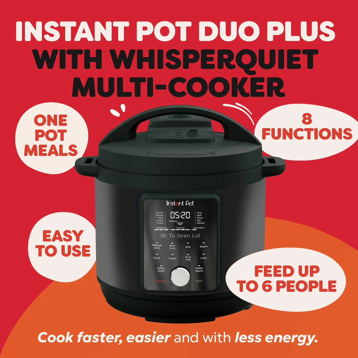 Instant Pot Duo Plus Multi-Function Pressure Cooker 5.7L Black