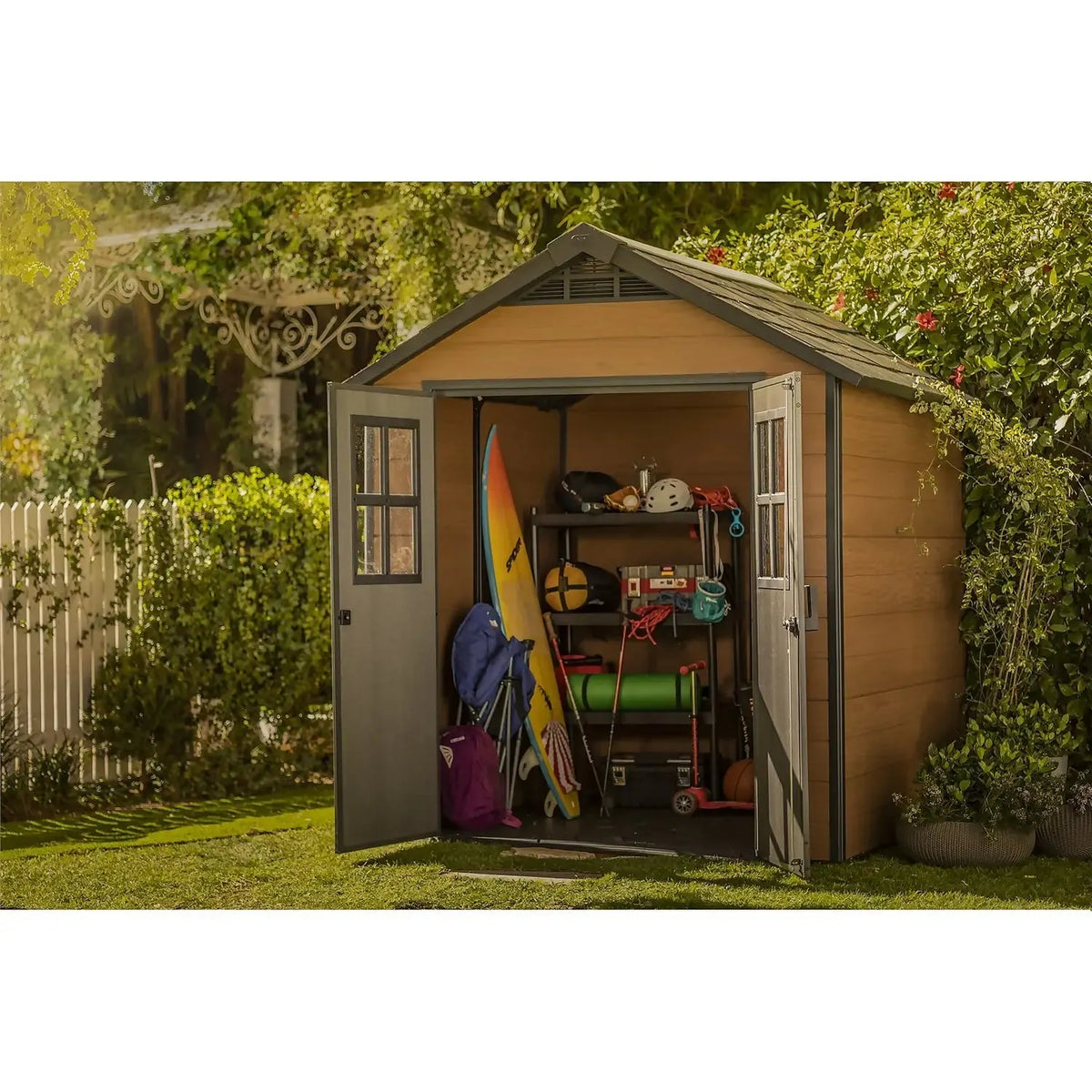 Keter Newton Double Door Plastic Garden Shed