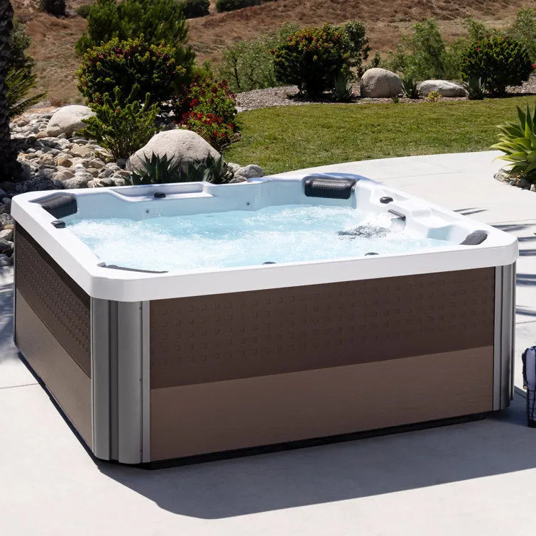 Lifesmart Spas Palmetto 230 Volt 7-Person 72-Jet Acrylic Square Hot Tub with Ozonator