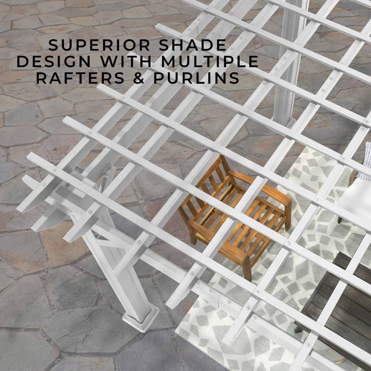 16×12 Hawthorne Traditional Steel Pergola With Sail Shade Soft Canopy