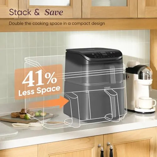 COSORI TurboTower Dual Air Fryer 10.8L Stacked Design