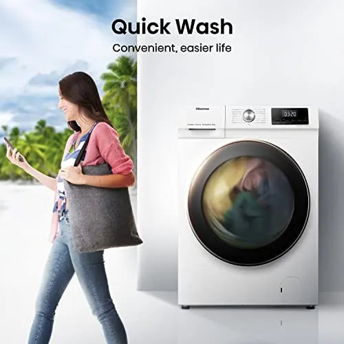 Front Load Washing Machine 10kg 1400rpm Inverter Steam White Energy Class A