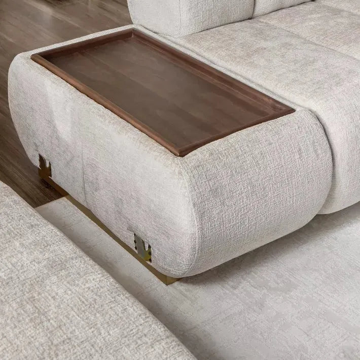 Nomad 4-Seater Velvet Left Corner Sofa