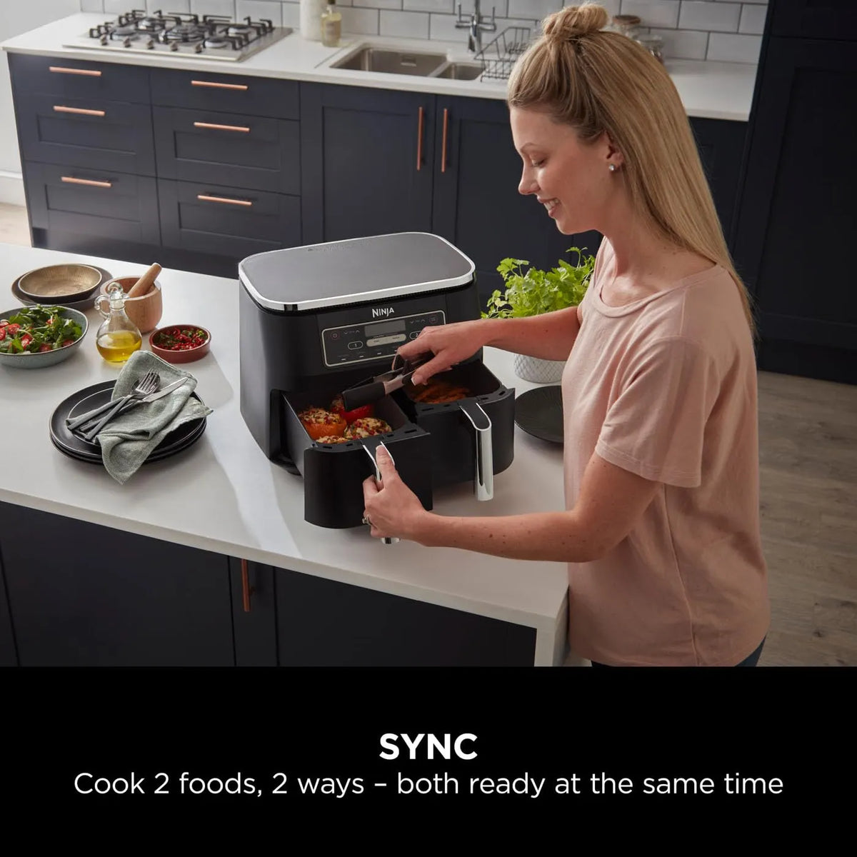Ninja Foodi Dual Zone Dual Air Fryer 7.6L 6-in-1