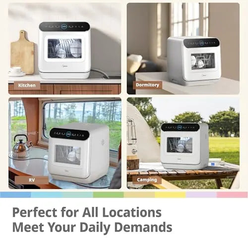 COMFEE' Table Top Dishwasher, 7+3 Programmes, 6L Tank, No Plumbing Required
