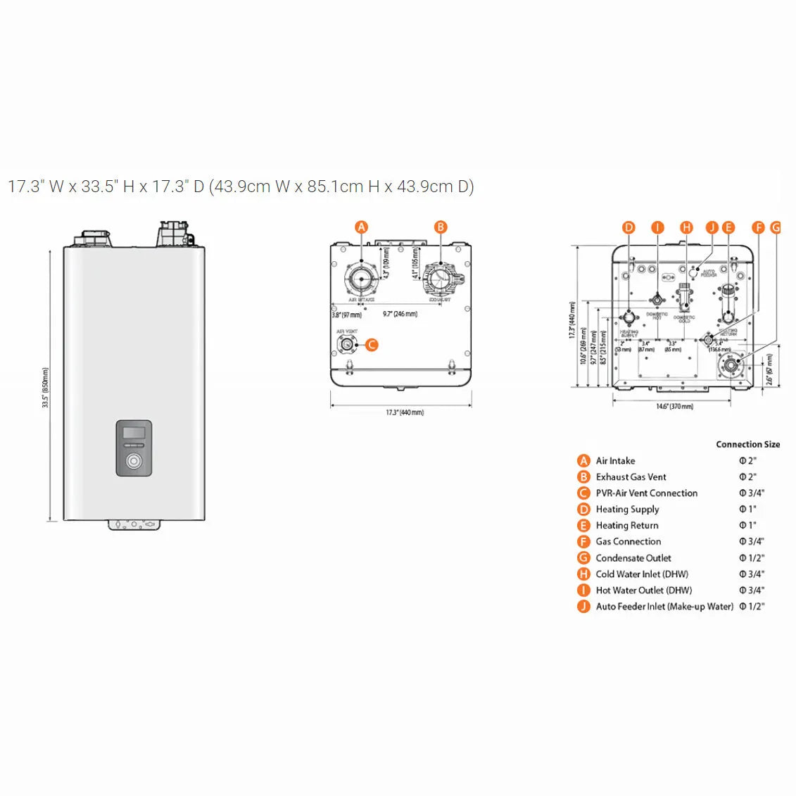 Navien NFC-250/200H Condensing Combi Boiler