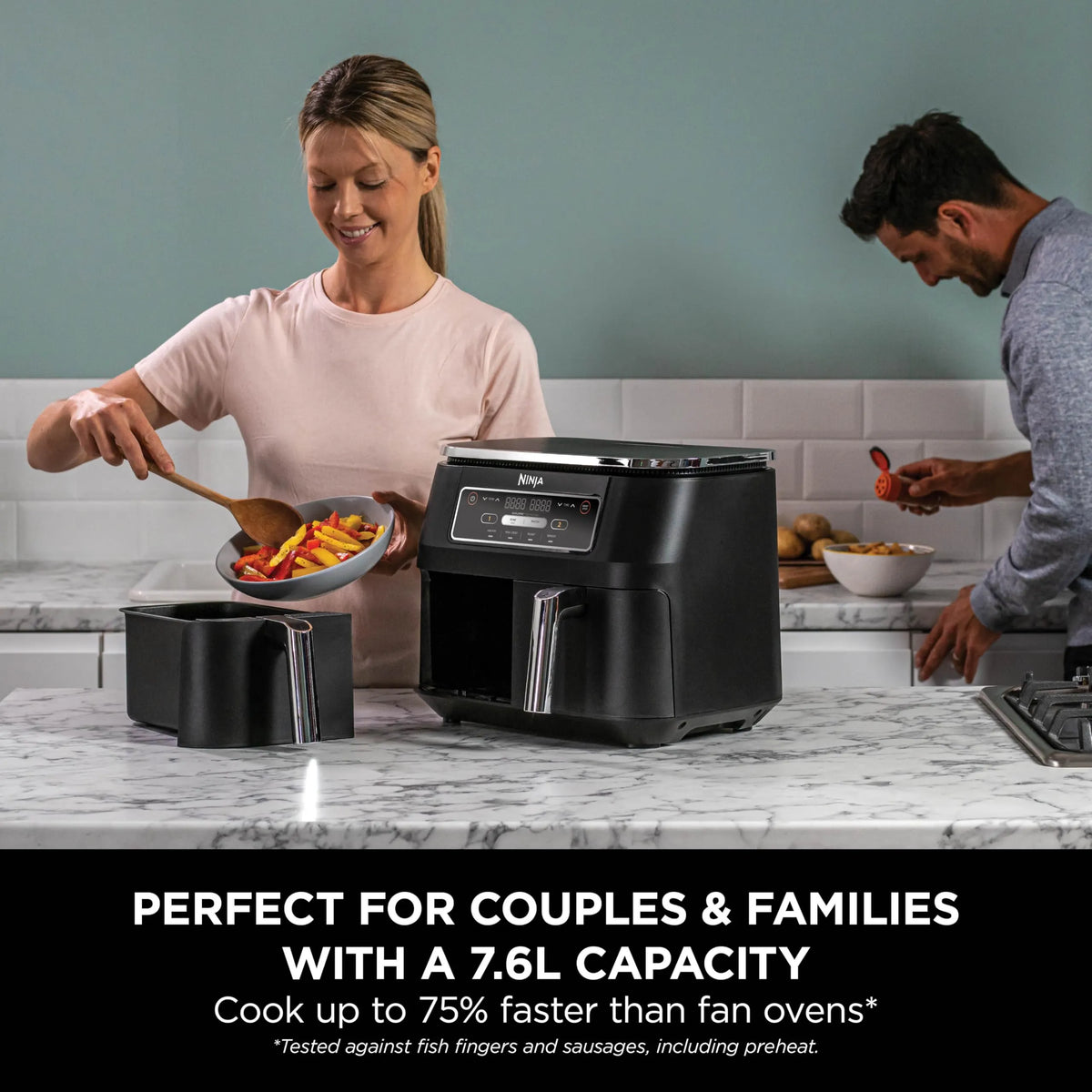 Ninja Foodi Dual Zone Dual Air Fryer 7.6L 4-in-1