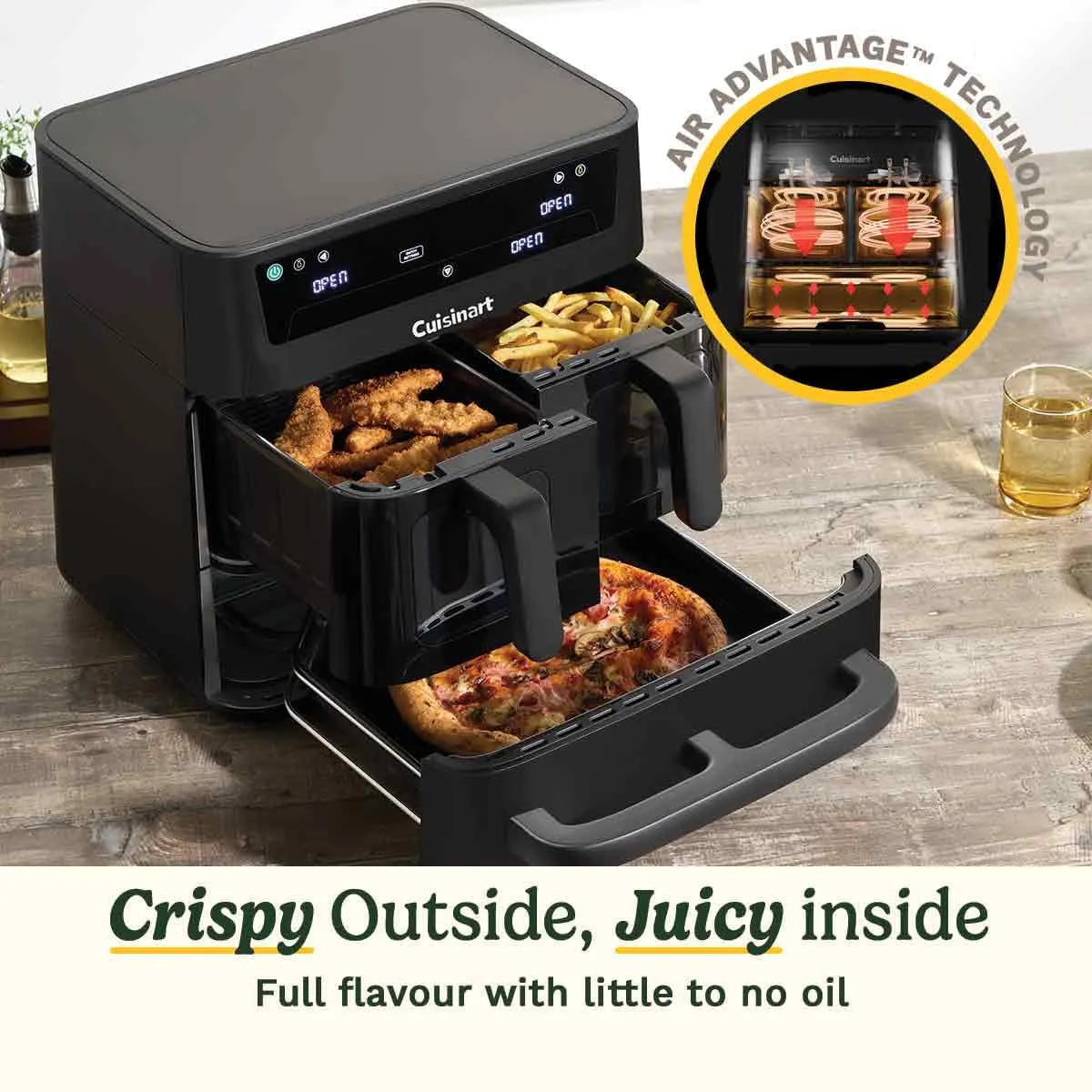 Cuisinart Tri-Zone Air Fryer Oven 13.6L 3 Zones PFAS-Free