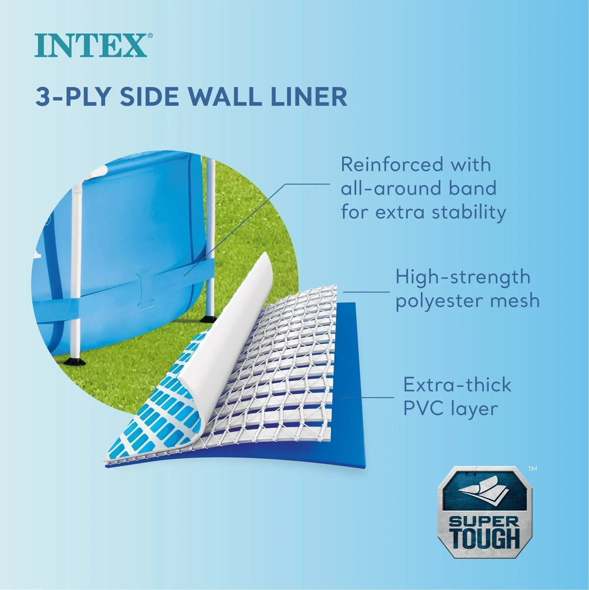 Intex 12′ x 30″ Metal Frame Round Swimming Pool w/ Filter Pump & 13′ Pool Cover