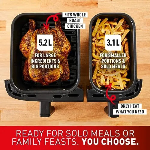 Tefal Easy Fry Dual Zone Digital Air Fryer 8.3 L 8-in-1