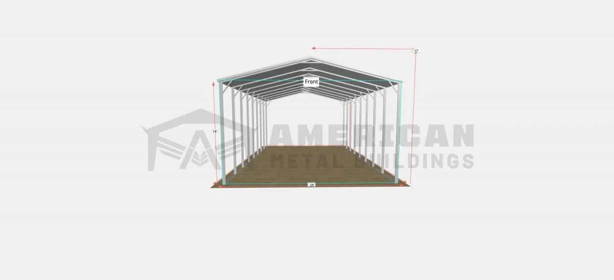 24x40x14 Steel Carport