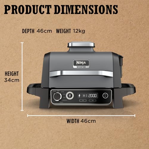 Ninja Woodfire Electric BBQ Grill & Smoker 7-in-1 Outdoor