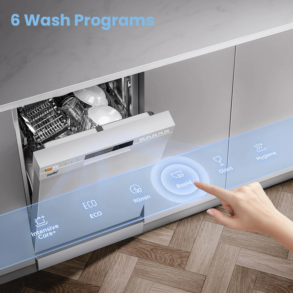 COMFEE' Slimline Dishwasher 45cm 10 Place Settings