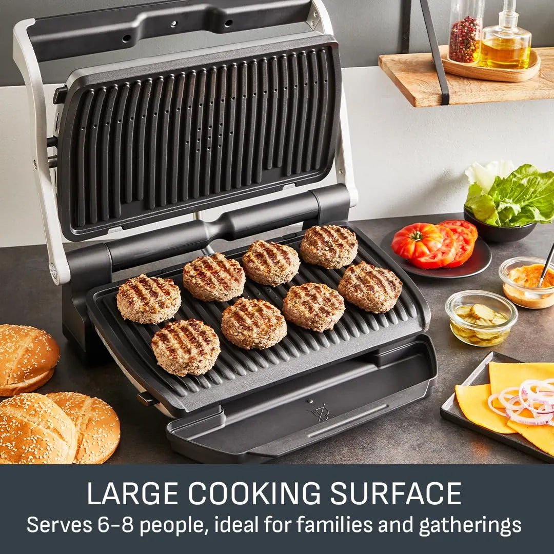 Tefal OptiGrill Plus XL Electric Grill, 9 Programs with Cooking Sensor